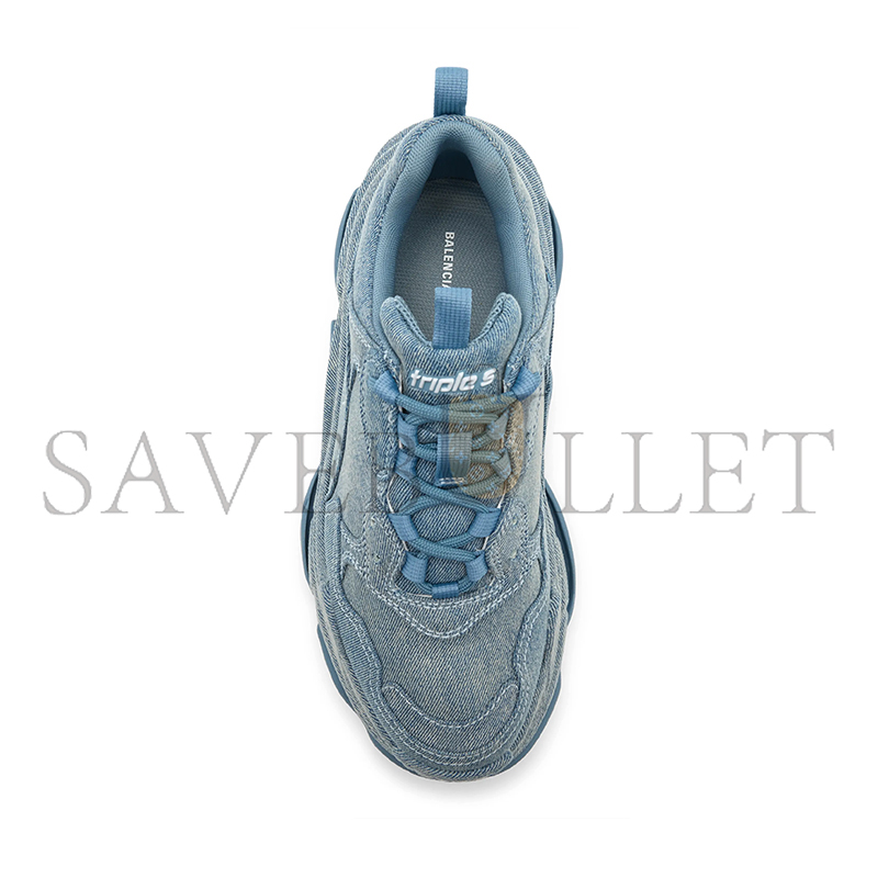 BALENCIAGA TRIPLE S WOMEN'S DENIM SNEAKERS 524039W2DEN4000